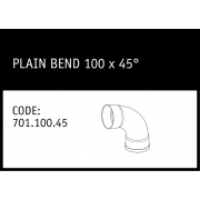Marley Solvent Joint Plain Bend 100 x 45° - 701.100.45